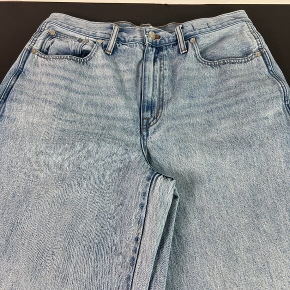 Madewell Jeans Women's 33x31* Super Wide Leg High Rise Light Blue Denim Tag 30 - Picture 3 of 16